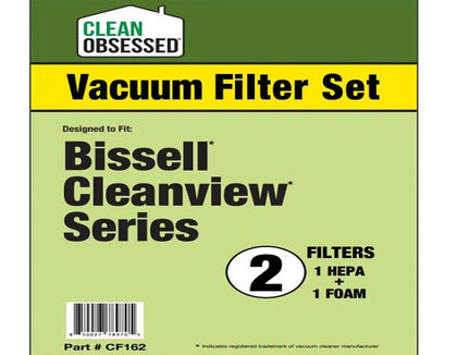 Clean Obsessed Bissell Cleanview Filter Set (Pre & Post) – Part# CF162