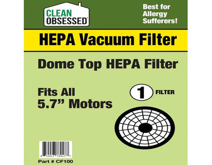Clean Obsessed Dome Top HEPA Filter w/ Frame Fits 5.7