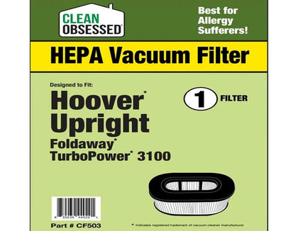 Clean Obsessed Hoover Foldaway HEPA Cartridge Filter U5163 – Part# CF503 available at Ace Vacuums