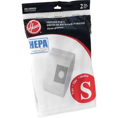 Hoover S HEPA Vacuum Bags 2-Pack Genuine Replacement Fits Spectrum, Constellation, Futura – Part #4010808S