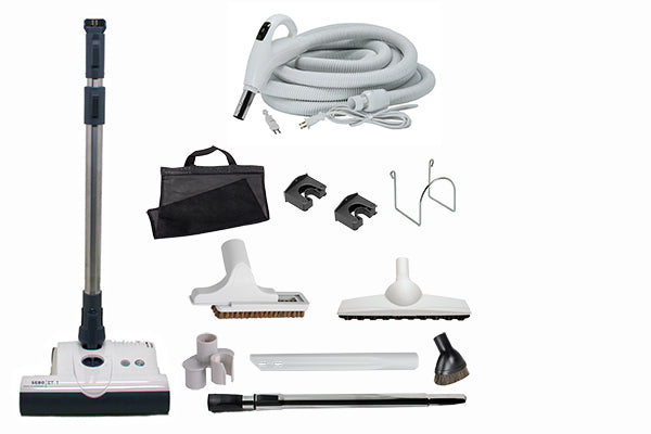 Sebo Central Vacuum Attachment Kit 30' Pigtail Hose with 12" Power Nozzle – Part #424GU30