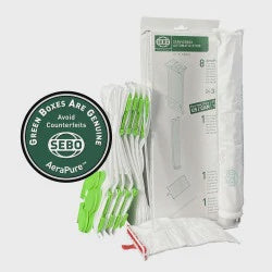 Sebo Service Box X7/X8 (6-Piece Carton) – Includes 8 Bags, Microfilter, Exhaust Filter & Sealing Strip-51828A1