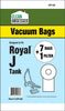 Clean Obsessed Royal Type J Micro Paper Bags 7/PK + 1 Filter Part #CP135