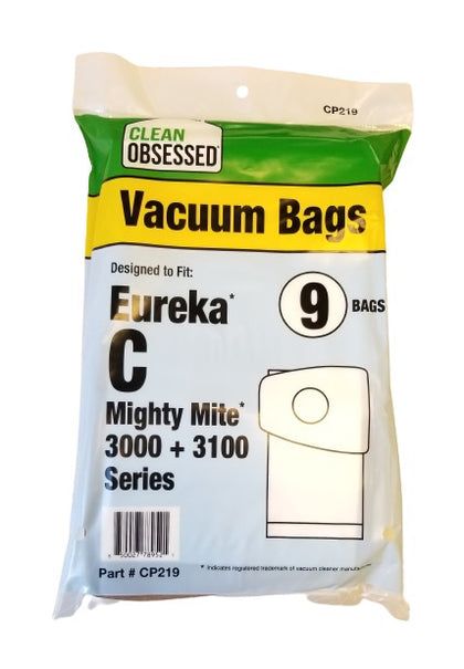 Clean Obsessed Eureka/Sanitaire Type C Micro Paper Bags 9/PK Part #CP219