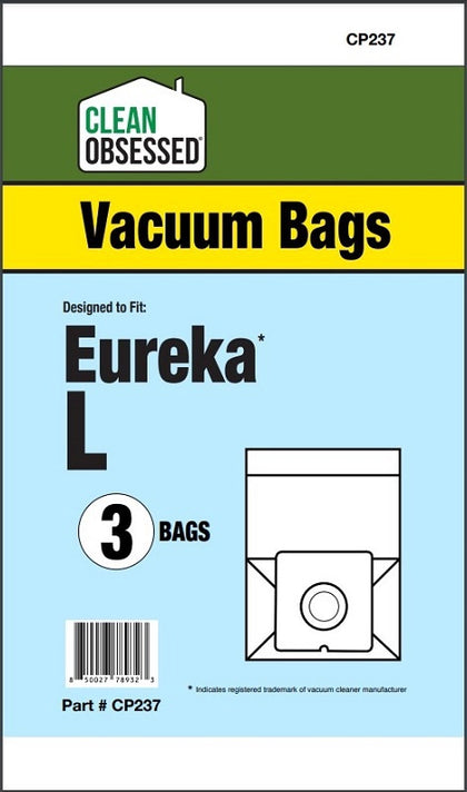 Clean Obsessed EUREKA TYPE L MICRO PAPER BAGS, 3/PK Part# CP237