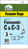 Clean Obsessed PANASONIC TYPE C, C-3, MICRO PAPER BAGS, 3/PK Part# CP575