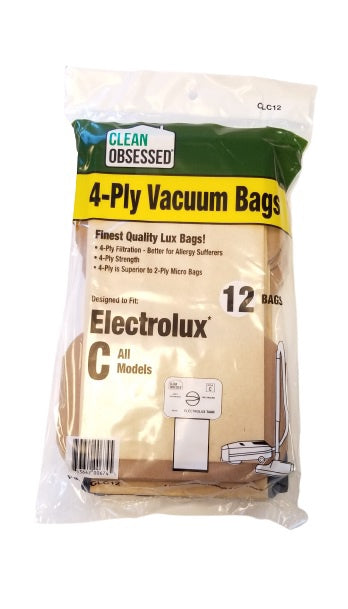 Clean Obsessed Lux Canister Paper Bags 12/PK Part #CLC12