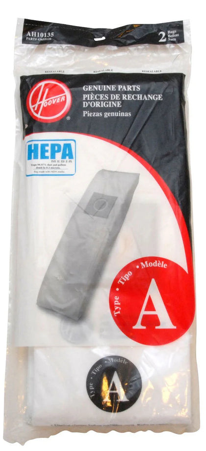 Hoover Type A HEPA Vacuum Bags 2-Pack – Part #AH10135