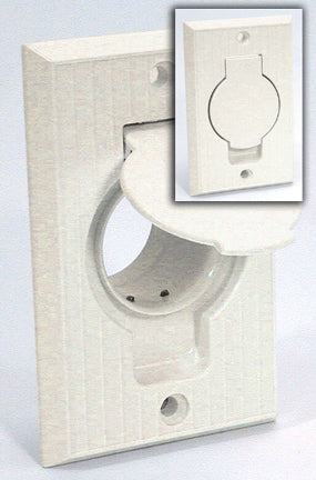 Vaculine Oval Door Basic Wall Inlet for MD central vacuum, available at Ace Vacuums