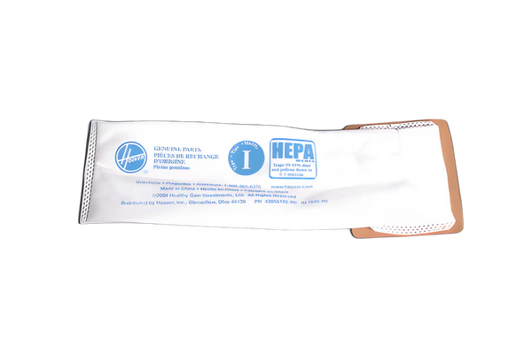 Hoover Type I HEPA Vacuum Bags 2-Pack Individual Bags – Genuine Replacement Part #985059002