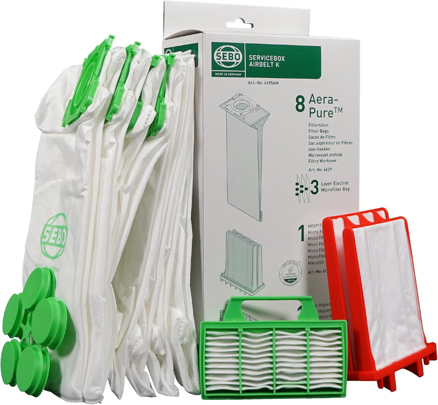 SEBO Service Box K #6695AM genuine OEM bags and filters
