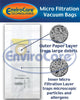 Bissell Paper Bags for Uprights Style 1 & Style 7 (3 Pack) Part #840 – bag filtration-layer diagram