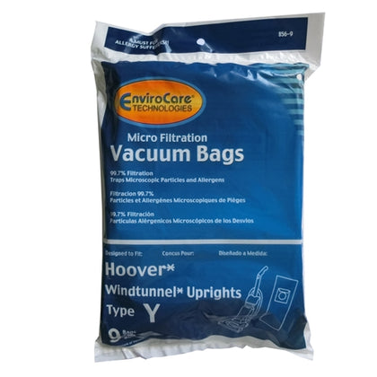 Hoover Type Y Microfiltration Vacuum Bags 9-Pack EnviroCare Replacement – Replaces #4010100Y – Part #856-9