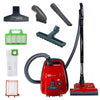 Sebo AirBelt K3 Premium Canister Vacuum (Red) #90687AM – vacuum with filter and attachment assortment