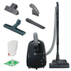 Sebo AirBelt K3 Premium Canister Vacuum (Black) #90688AM – canister, wand, floor heads and accessory assortment