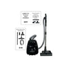 Sebo AirBelt K3 Premium Canister Vacuum (Black) #90688AM – vacuum with feature-summary graphic