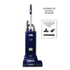 Sebo Automatic X8 Vacuum Cleaner | #91566AM – upright vacuum with model information panel