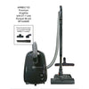 SEBO AirBelt E3 Premium Vacuum | 91646AM – graphite canister and power head with model panel