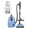 SEBO AirBelt E3 Premium Vacuum | 91646AM – pastel blue canister and matching power head with model panel