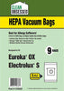 Clean Obsessed Eureka OX / Electrolux S HEPA Vacuum Bags – 9 Pack Part #CH222 available at Ace Vacuums