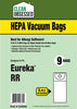 Clean Obsessed Eureka Type RR HEPA Vacuum Bags – 9 Pack Part #CH240 available at Ace Vacuums