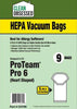 Clean Obsessed ProTeam Pro 6 (Heart Shaped) HEPA Vacuum Bags 9/PK Part #CH700 available at Ace Vacuums