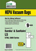 Clean Obsessed Eureka/Sanitaire Type LS HEPA Vacuum Bags 9/PK Part #CH750 available at Ace Vacuums