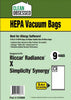 Clean Obsessed Riccar/Simplicity Type X HEPA Vacuum Bags 9/PK – Riccar Radiance & Simplicity Synergy Part #CH856 available at Ace Vacuums