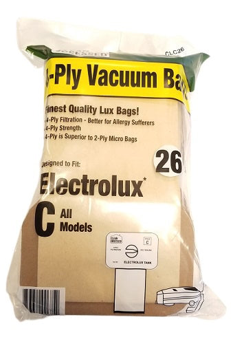 Clean Obsessed Lux Canister Paper Bags 26/PK Part #CLC26 available at Ace Vacuums