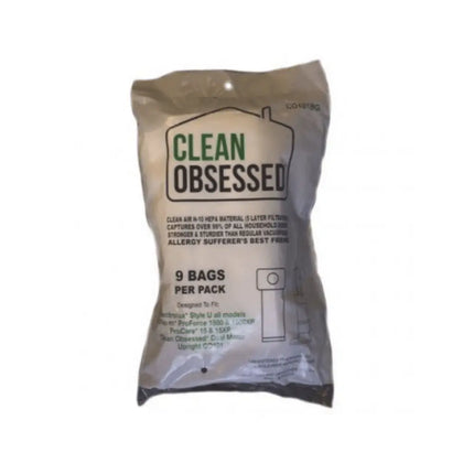 Clean Obsessed CO101/Lux Upright HEPA Bags 9/PK #CO101BG available at Ace Vacuums