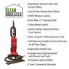 Clean Obsessed Commercial Upright Vacuum – CO203 – upright vacuum with feature list