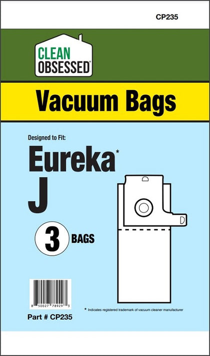 Clean Obsessed Eureka Type J Micro Paper Bags 3/PK Part #CP235 available at Ace Vacuums