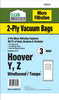Clean Obsessed Hoover Type Y Micro Paper Bags 3/PK Part #CP313 available at Ace Vacuums