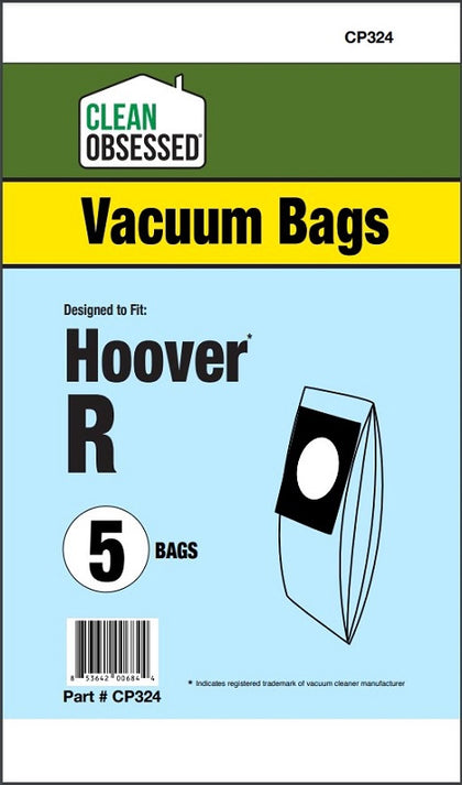 Clean Obsessed Hoover Type R Micro Paper Bags 5/PK Part #CP324 available at Ace Vacuums