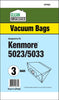 Clean Obsessed Kenmore 5023 & 5033 Micro Paper Bags 3/PK Part #CP423 available at Ace Vacuums