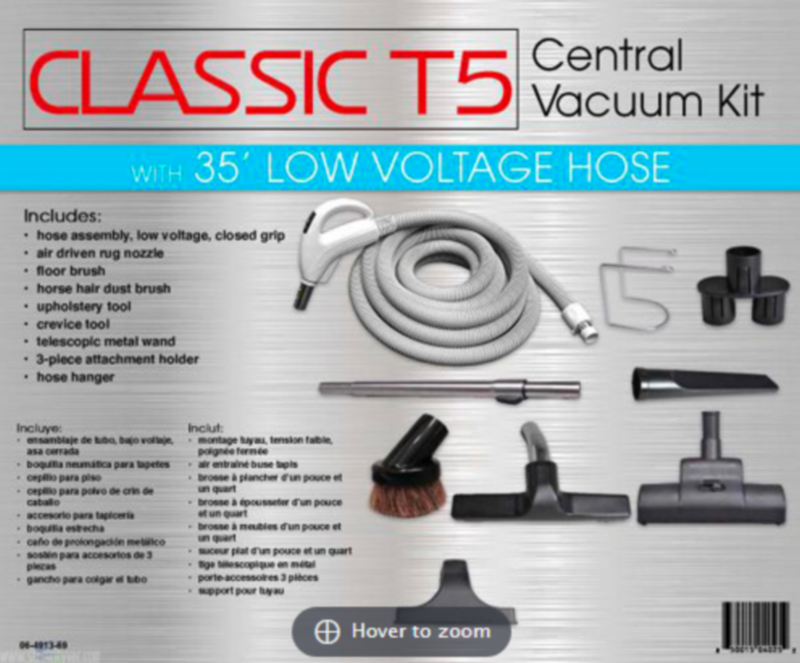 Titan Classic T5 Central Vacuum Kit 35ft Low Voltage