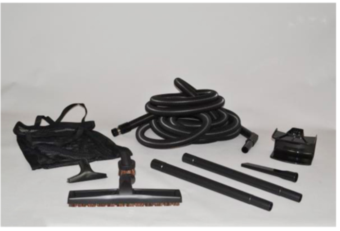 Central Vacuum Kit 30 Foot Standard Black with tools