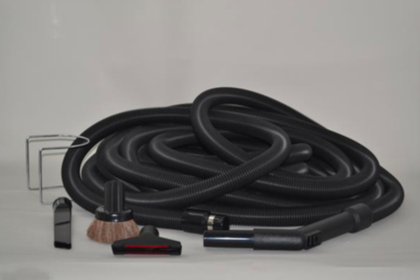 Central Vacuum Kit 50 Foot Standard Black with tools
