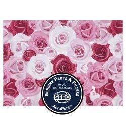 Sebo Exhaust Microfilter, for Felix/Dart (red/pink, roses) #7095ER37