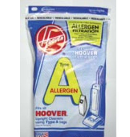 Hoover Type A Allergen Vacuum Bags 3-Pack Genuine Replacement – Part #4010100A