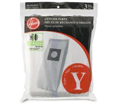 Hoover Type Y Allergen Filtration Vacuum Bags, 3-Pack – Fits Upright & WindTunnel Vacuums (Part #AH13270)