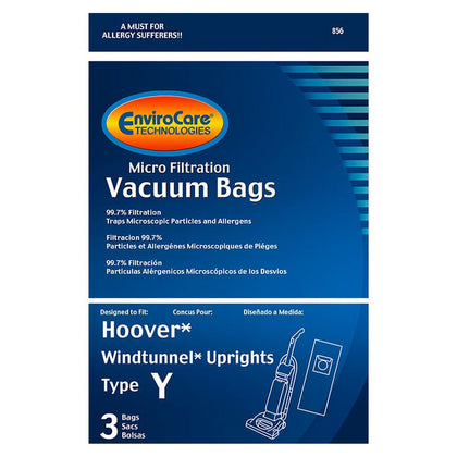 Hoover Type Y EnviroCare Vacuum Bags 3-Pack Replacement – Part #856