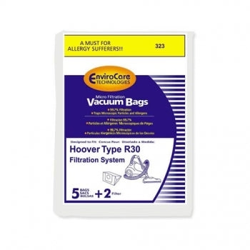 Hoover EnviroCare Type R30 Vacuum Bags, 5-Pack – Part #323
