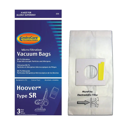 EnviroCare Type SR Vacuum Bags for Hoover, 3-Pack – Replacement Vacuum Bags (Part #325)