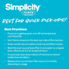 Simplicity FLASH Multi-Use Handheld Micro Vacuum – F1.6 – quick-pickup usage guidance graphic