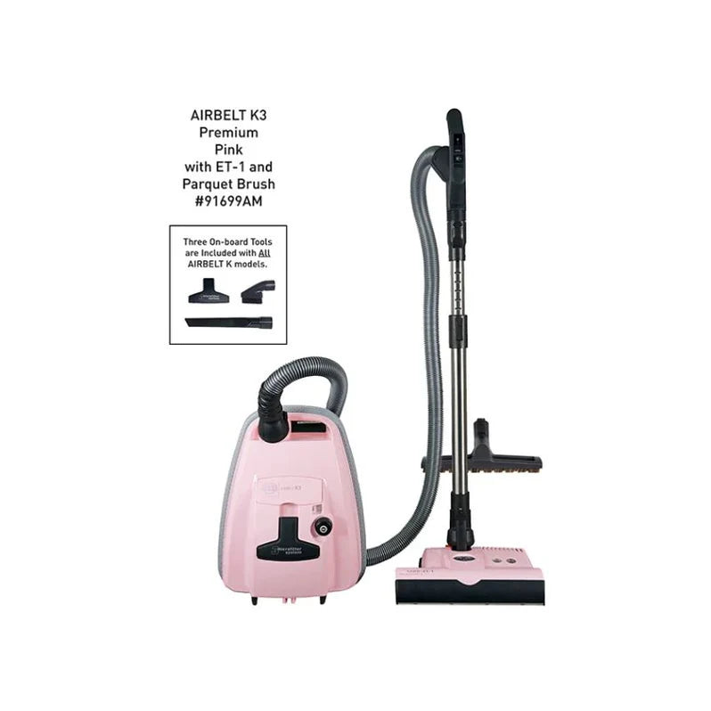 Sebo AIRBELT K3 Premium Canister Vacuum (Pastel Pink) #91699AM