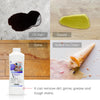 Hizero Anti-Bacterial Hard Floor Cleaning Solution -M9200004901 – stain-cleaning demonstration graphic