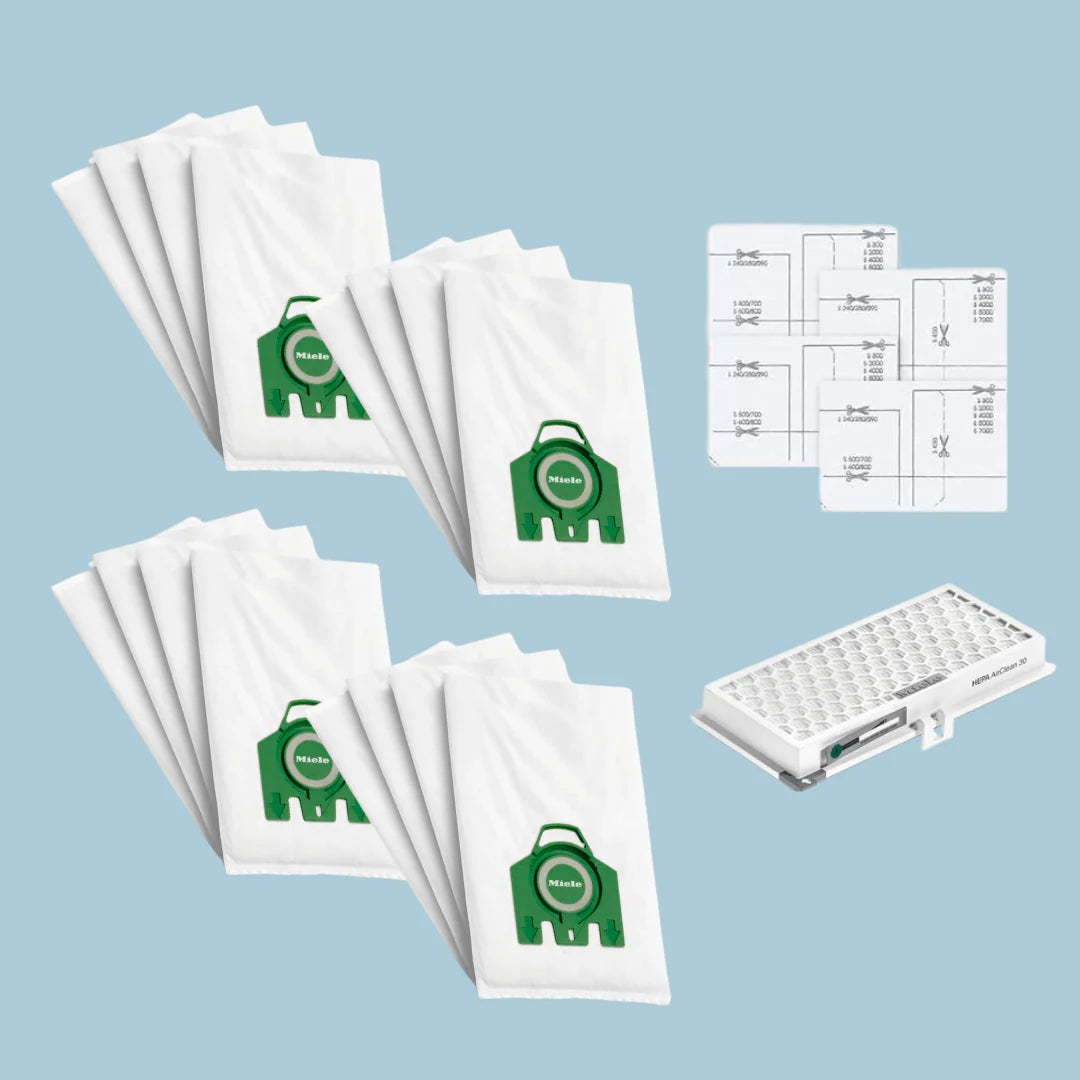 Miele U HA30 Performance AirClean 3D Pack – 16 Bags + HEPA Filter