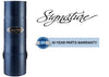 Cana-Vac Signature series central vacuum with Signature script logo and 10-year parts warranty badge, front view