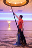 Powr-Flite Borelli Dual Pro Upright Vacuum w/ Tools – Part# PV160-W14-U – extension wand cleaning a high ceiling